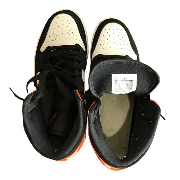 Nike Air Jordan 1 Shattered Backboard Orange Mid Top Shoes Size 9 554724-058 - Picture 9 of 9